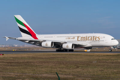 Emirates A388 A6-EOO FRA 180218
