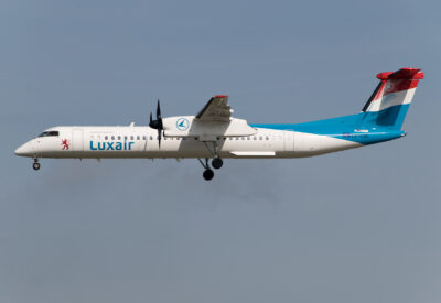 Luxair Dash8-Q400 LX-LGE FRA 020410