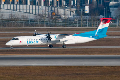 Luxair Dash8-Q400 LX-LGN MUC 070216
