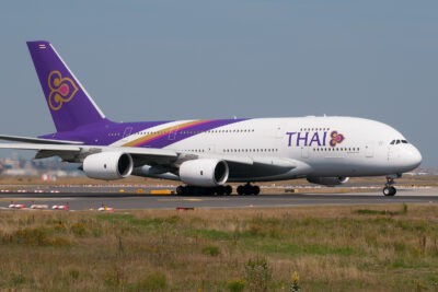 Thai A380 HS-TUD FRA 190714