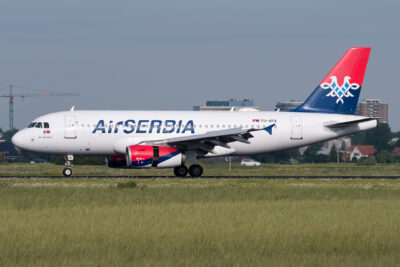 AirSerbia A319 YU-APA AMS 300720