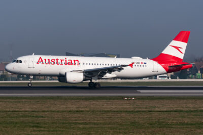 Austrian A320 OE-LBK BRU 220319