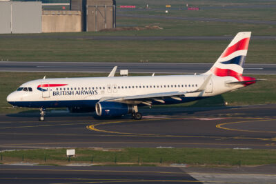 BritishAirways A320 G-EUYP BRU 210319