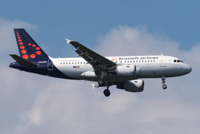 BrusselAirlines A319 OO-SSF MXP 310821
