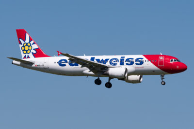 Edelweiss A320 HB-IJU ZRH 010921
