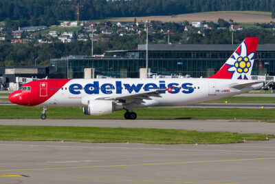 Edelweiss A320 HB-JJM ZRH 010921