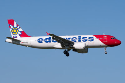 Edelweiss A320 HB-JJN ZRH 010921