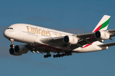 Emirates A380 A6-EDT LHR 070112