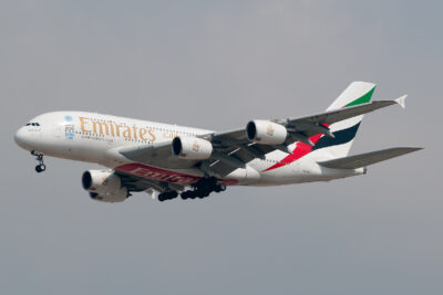 Emirates A380 A6-EDV DXB 100214