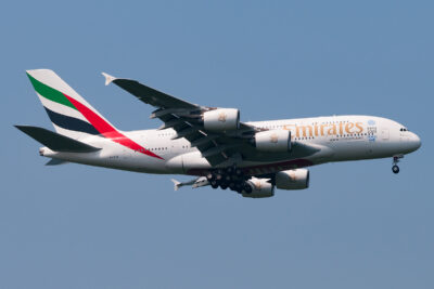 Emirates A388 A6-EDD MXP 110617