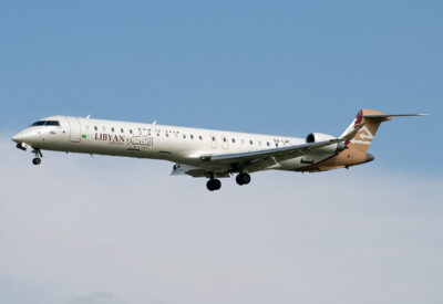 LibyanAirlines CRJ900 5A-LAC LHR 130908