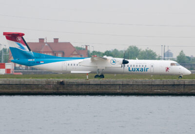 Luxair Dash8-Q400 LX-LGC LCY 130509