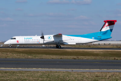 Luxair Dash8-Q400 LX-LGE CDG 260218