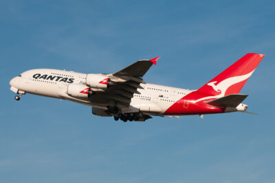 Qantas A380 VH-OQF LHR 060112