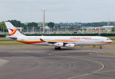 SurinamAirways A343 PZ-TCP AMS 180813