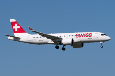 Swiss CS300 HB-JCN ZRH 010921