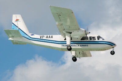 TransAnguillaAirways BN-2 VP-AAA SXM 030115