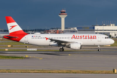 Austrian A320 OE-LBK FRA 230923