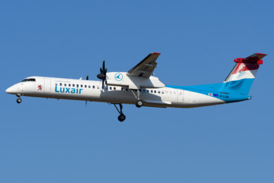 Luxair Dash8-Q400 LX-LQB FCO 020824